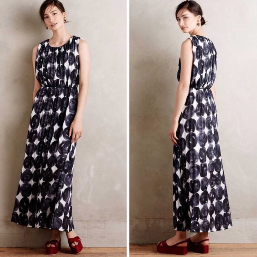 Anthropologie Inkwash Maxi Dress